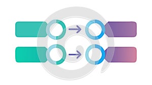Abstract Flowchart Diagram: Business Process and Data Workflow, vector design Generative AI