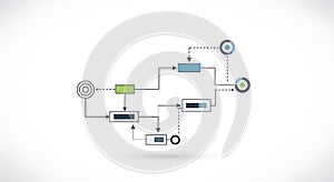 Abstract Flowchart Diagram and Process Map