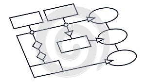 Abstract Flowchart Diagram Process Mapping, vector design Generative AI