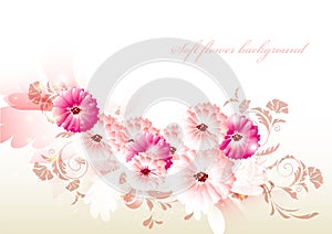 Abstract flower background with space for text