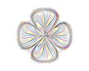 abstract flower design, a blue pink with a dotted pink flower swirl logo, a circular dot pattern with blue and pink colors