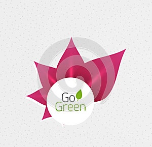 Abstract flower design. Go Green concept