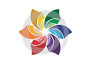 Abstract flower logo,company symbol,corporate social media icon