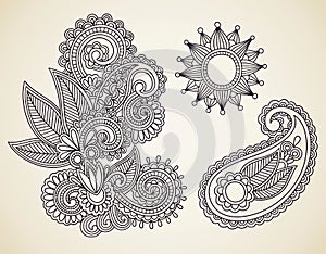 Abstract Flowers Design Element