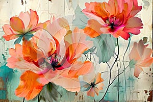 abstract flowers use abstract flowers to create a pattern or tex photo