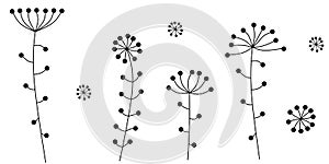 Abstract flowers. Vector illustration.