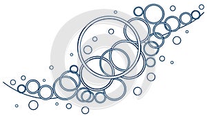 Abstract Flowing Bubbles Pattern, vector design Generative AI