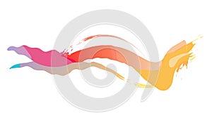 Abstract Flowing Color Wave Dynamic Motion Graphic Design Element, vector design Generative AI