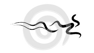 Abstract Flowing Dark Lines for Dynamic and Mysterious Art, vector design Generative AI