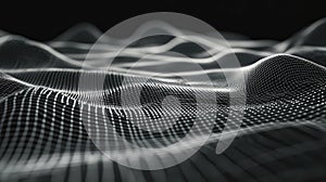 Abstract flowing data grid representing digital technology network