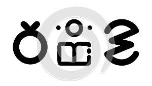 Abstract Flowing Data Icon Vector, vector design Generative AI