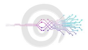 Abstract Flowing Data Stream Lines, vector design Generative AI