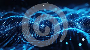 Abstract flowing data stream technology network background