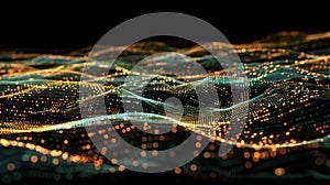 Abstract Flowing Digital Particle Waveform Background