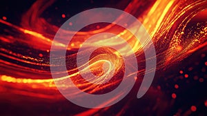 Abstract flowing energy lines creating a dynamic particle background