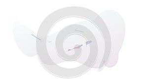 Abstract flowing fluid shape, dynamic gradient vector background Generative AI