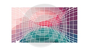 Abstract Flowing Geometric Grid Background, vector design Generative AI