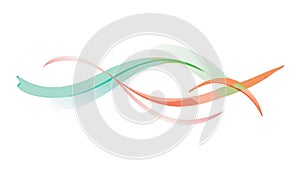 Abstract Flowing Gradient Lines, Smooth Dynamic Element - vector design Generative AI