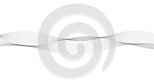 Abstract wave on a white background Digital Wave of particles Vector illustration Technology Design