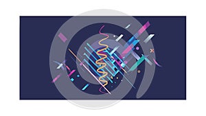 Abstract Flowing Light Lines, Digital Data Stream Background, vector design Generative AI