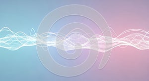 Abstract flowing light waves on a gradient background