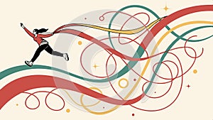 Abstract flowing lines, dynamic background texture vector design Generative AI