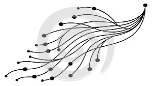 Abstract Flowing Lines, Dynamic Connection Vector Art, vector design Generative AI