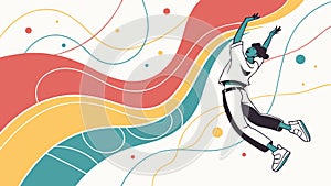 Abstract flowing lines, elegant organic patterns and dynamic motion, vector design Generative AI