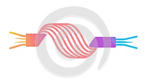 Abstract Flowing Lines Gradient Wave Pattern Modern Vector, vector design Generative AI