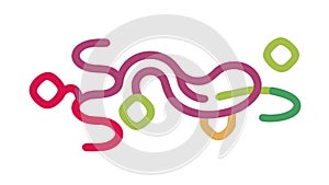 Abstract Flowing Lines, Network or Data Stream, vector design Generative AI