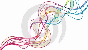 Abstract Flowing Lines Pattern, Dynamic Swirls Background Vector, vector design Generative AI