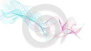 Abstract Flowing Lines Pattern, Dynamic Wave Design, vector design Generative AI