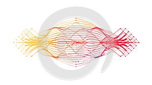 Abstract Flowing Lines Pattern Vector for Energy and Data Flow, vector design Generative AI