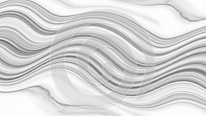 Abstract flowing lines texture on white marble background, subtle grey wave pattern