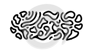 Abstract Flowing Organic Lines Pattern Design Element, vector design Generative AI