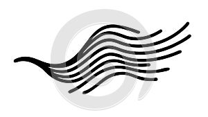 Abstract Flowing Organic Lines Pattern, vector design Generative AI
