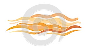 Abstract Flowing Organic Wave Pattern in Orange, vector design Generative AI