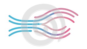 Abstract Flowing Parallel Lines, Dynamic Motion Effect, vector design Generative AI