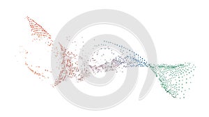 Abstract flowing particle stream, elegant digital design, vector design Generative AI