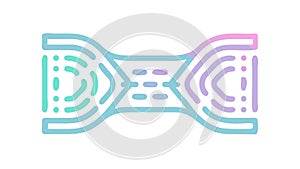 Abstract Flowing Pathway, Dynamic Digital Data Stream, vector design Generative AI