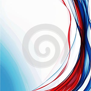 Abstract Flowing Red, Blue, and White Design photo