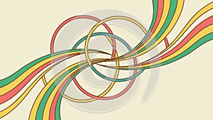 Abstract Flowing Ribbon Lines Dynamic Colorful Pattern vector design Generative AI