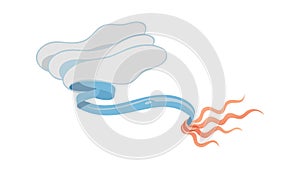 Abstract Flowing Ribbon Stream, Dynamic Art Element Vector Design, vector design Generative AI