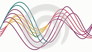 Abstract flowing sound waves pattern, rhythmic and dynamic energy, vector design Generative AI