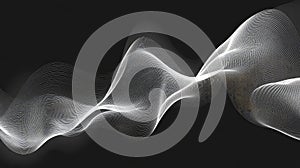 Abstract flowing wave lines creating digital pattern