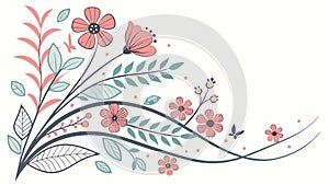 Abstract Flowing Wave Lines Vector Background, vector design Generative AI