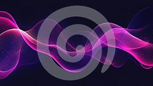 Abstract flowing wave particle data visualization background