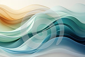 Abstract flowing waves of color