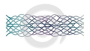 Abstract Flowing Wavy Lines Pattern in Multicolor, vector design Generative AI