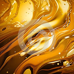 Abstract fluid acrylic painting. Black and gold marble texture design. Luxury gold liquid background. fluid splash, swirl. Luxury